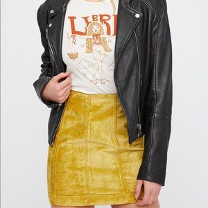 Free People Modern Femme Velvet Mini Skirt